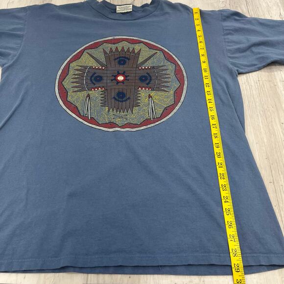 Vintage United Design Apache Cross Native American Short Sleeve Graphic T Shirt - Picture 8 of 8